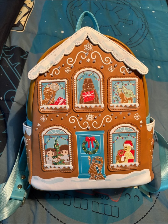 Loungefly Handbags - Star Wars Christmas Gingerbread House Loungefly mini backpack